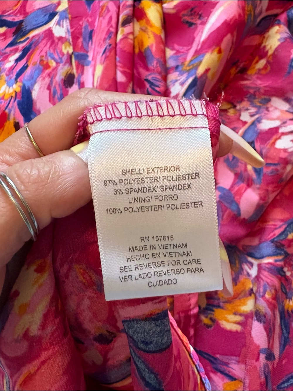 Abstract Floral Pink Maxi Sun Dress by Nicole Miller - XS - Picture 5 of 6